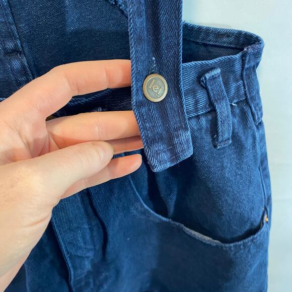 L.e.i Women's Vintage Y2K‎ 90's Suspender Overalls Cutoff Denim Romper - Picture 3 of 11